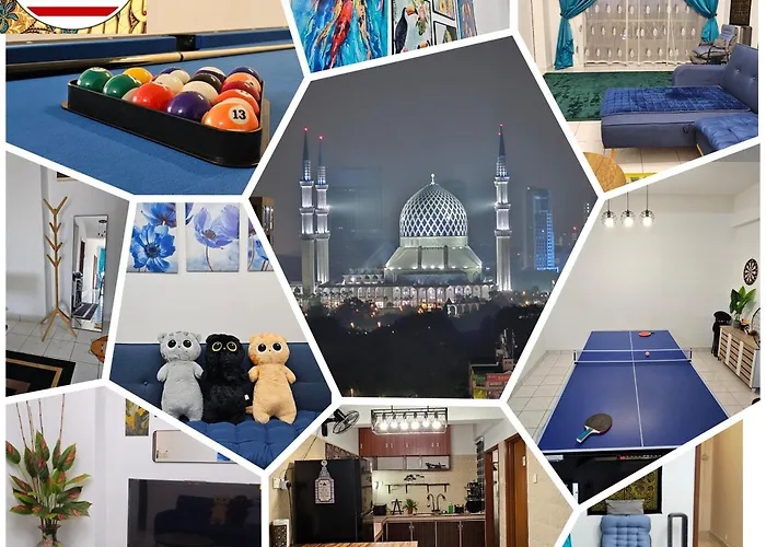 Homestay Mahligai View Near Masjid Shah Alam, Uitm Shah Alam, I-City, Stadium Shah Alam, Sacc, Pkns, Idcc, Msu, 17 Min Kuala Lumpur & Klang, Max 10 People, Free Food, Snooker, Pingpong, Indoor Games, Swimming Pool, Fast Wifi